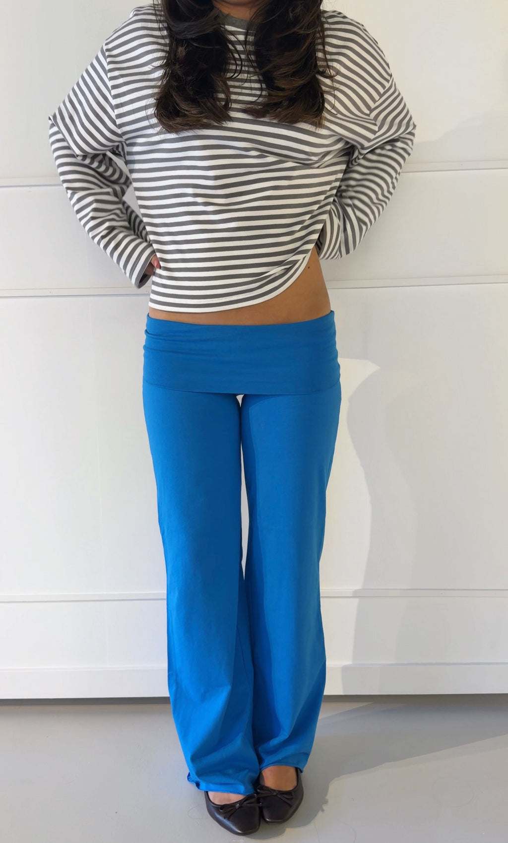 Capri Blue Fold Over Pants - PRE ORDER