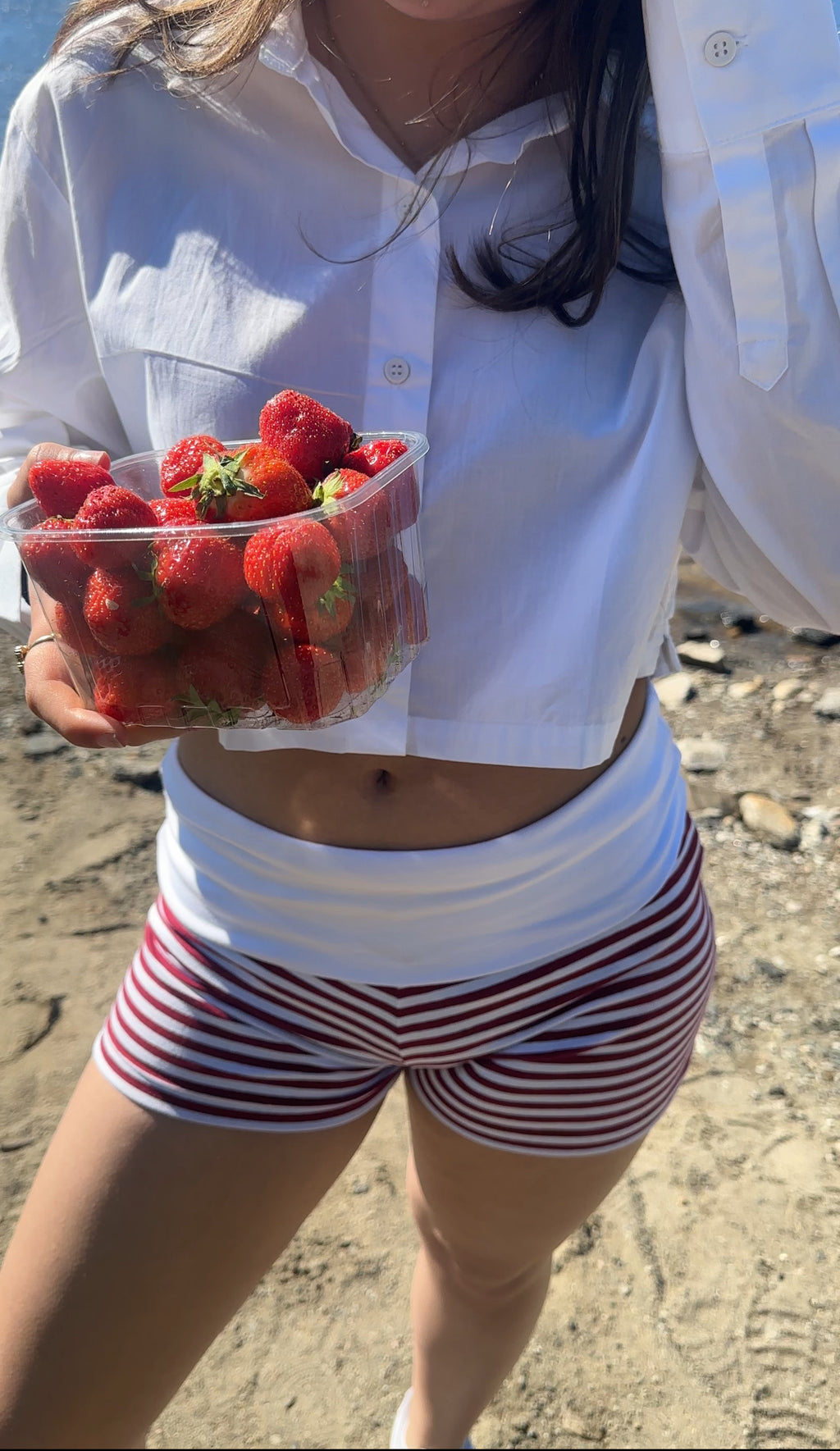 Red Stripe Shorts