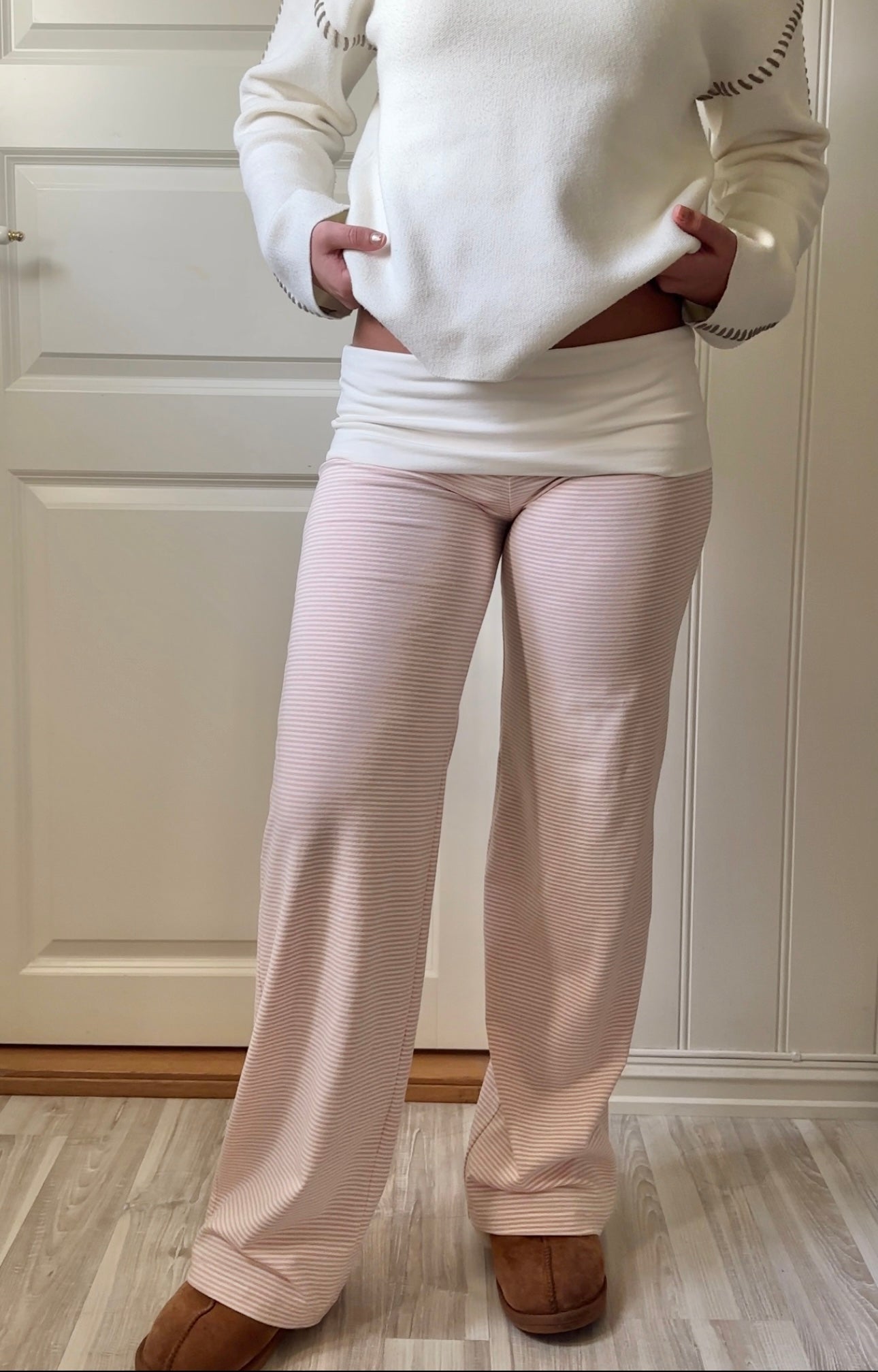 Soft Pink Stripe Pants