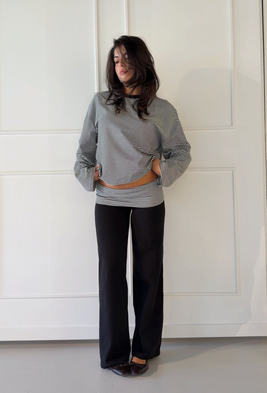 SS Fold Over Pants Black/Black