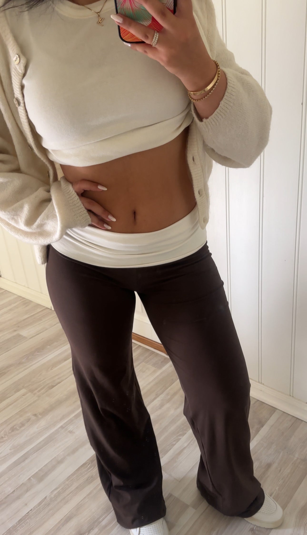 Brown Off White Pants - PRE ORDER