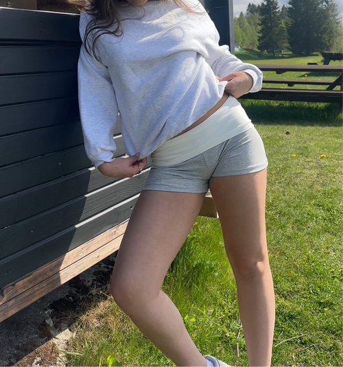 Grey Offwhite Shorts