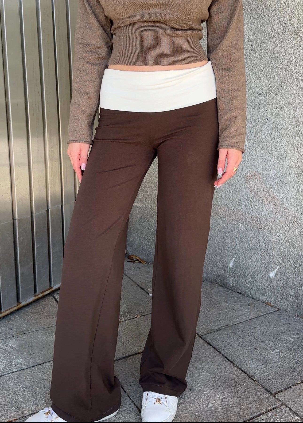 Brown Off White Pants - PRE ORDER