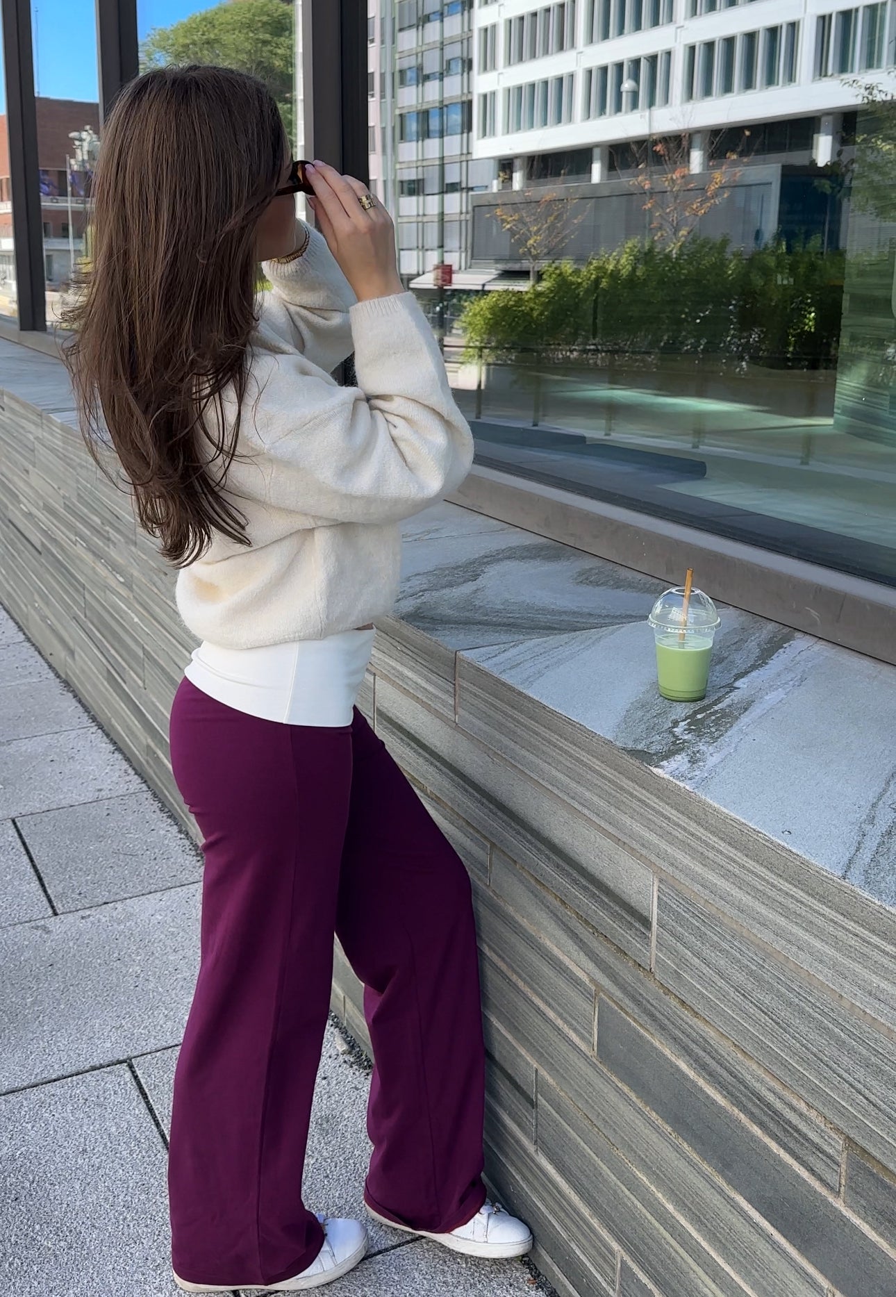 Plum Off White Pants - PRE ORDER