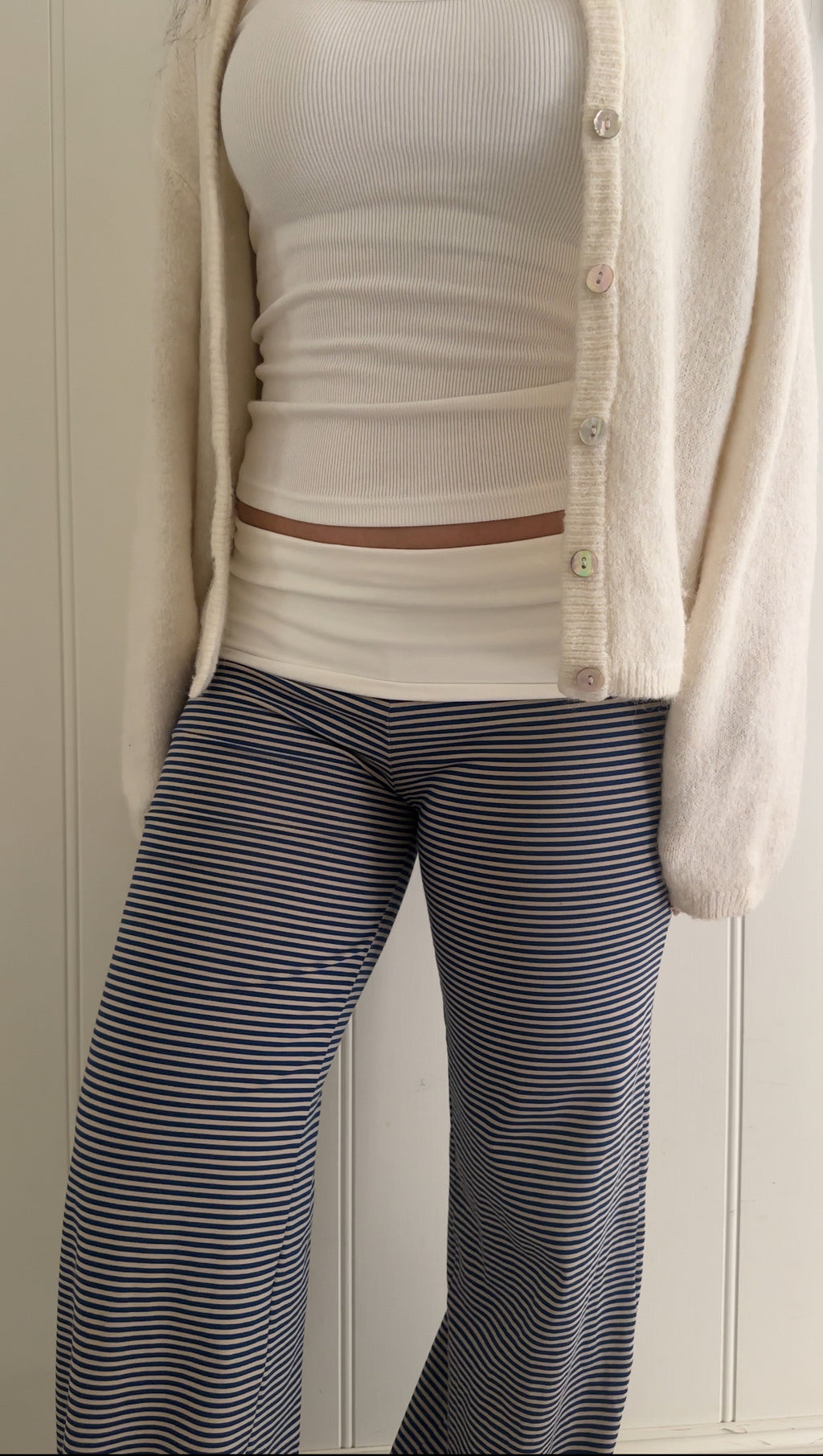 Navy Off White Pants - PRE ORDER