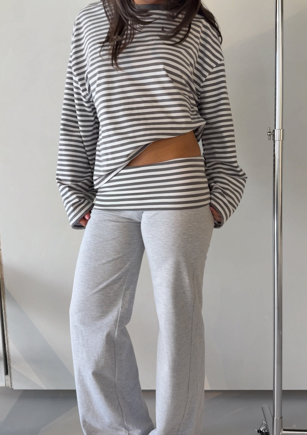 SS Fold Over Pants Grey/Grey- PRE ORDER