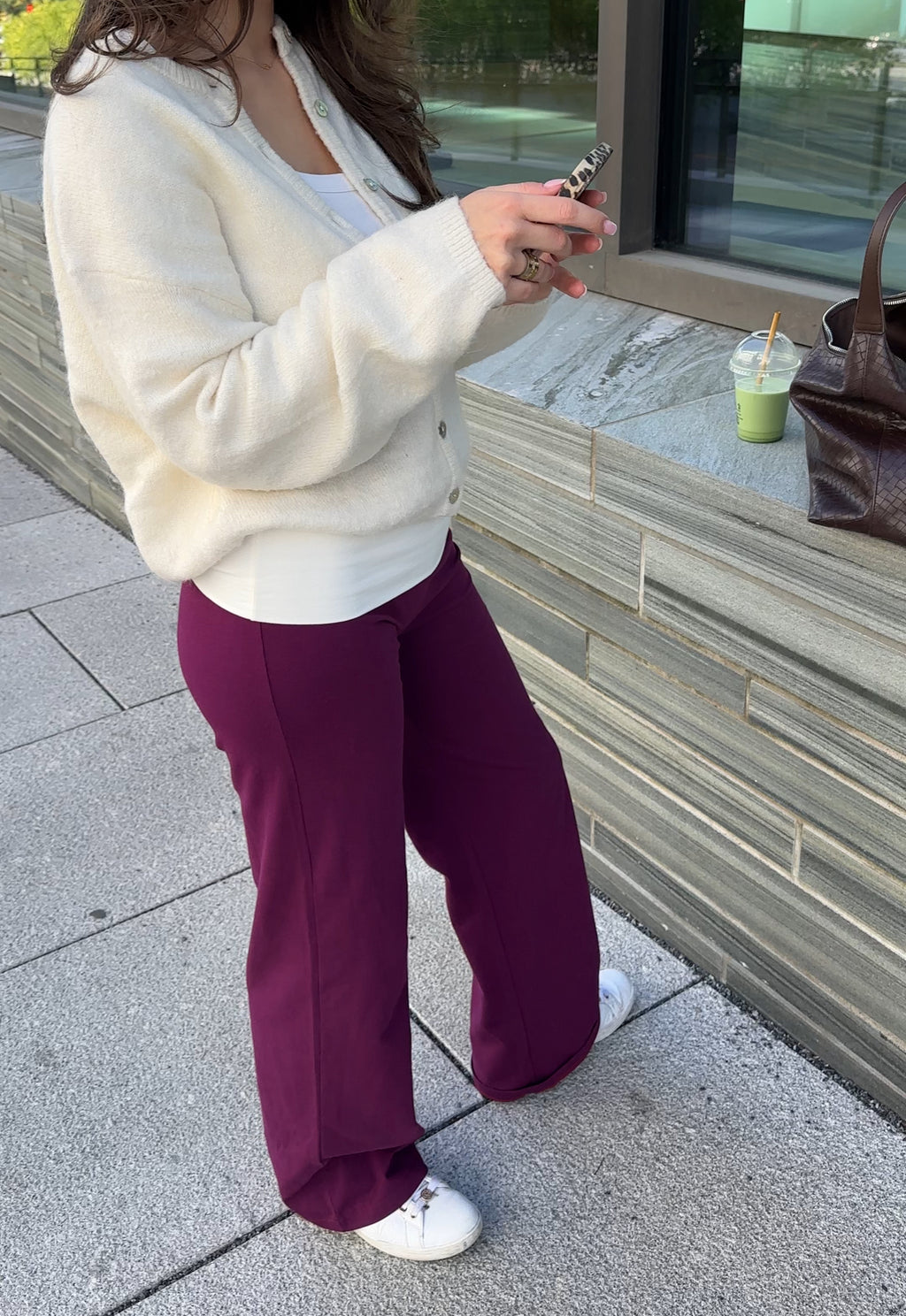 Plum Off White Pants - PRE ORDER