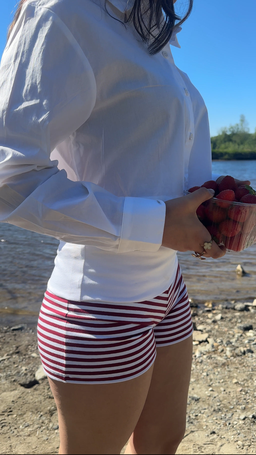 Red Stripe Shorts