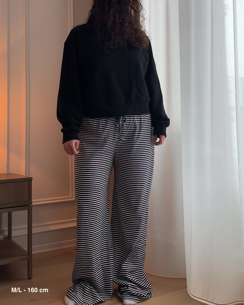Stripe Black Pants
